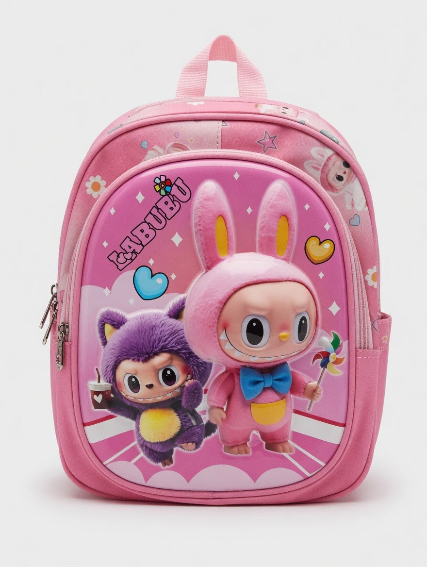 School Bag - Labubu Pink Design