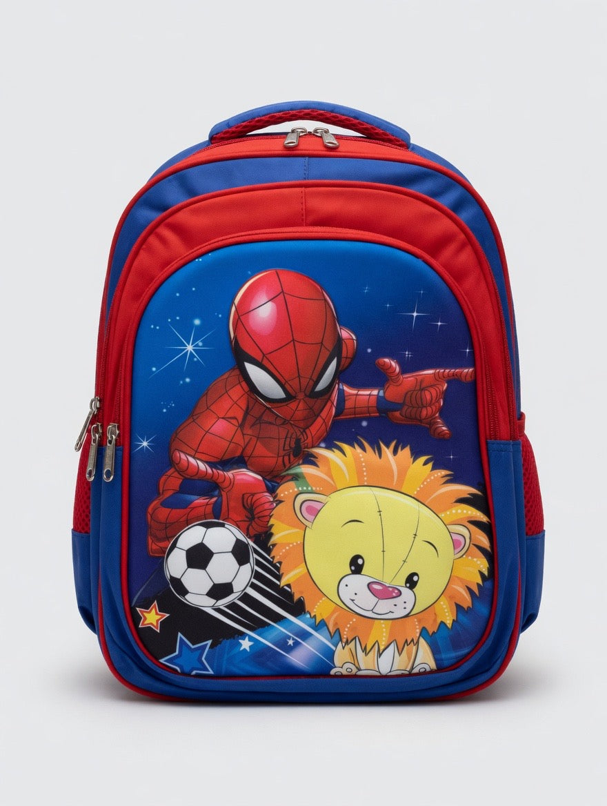 School Bag - SpiderMan with Yellow Lion design