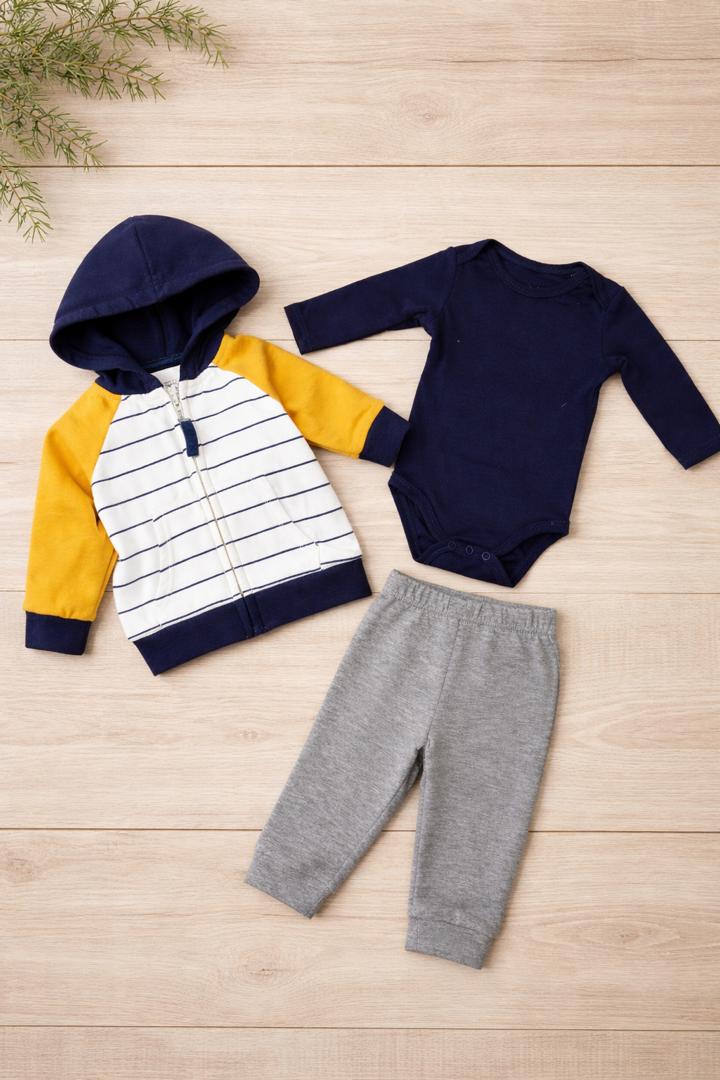 New Born - 3Pcs Set with Classic Casual Design