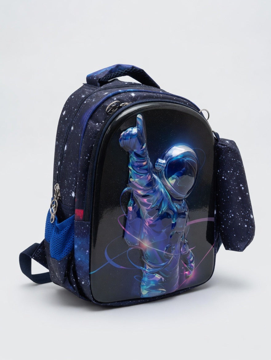2 Pcs School Bag - 3D Astronaut design