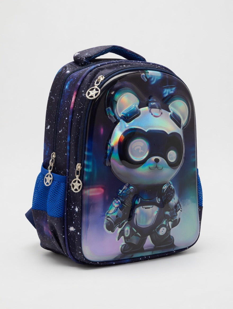 2Pcs School Bag - 3D Robot Bear design