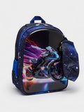 2Pcs School Bag - 3D Super Bike design