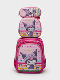 3Pcs Trolley School Bag - Kuromi design