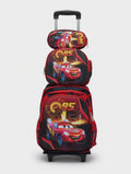 3Pcs Trolley School Bag - Cars design
