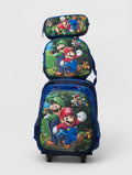 3Pcs Trolley School Bag - Super Mario Brothers