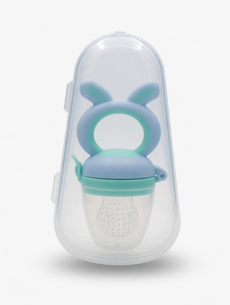 1pc Baby Light Blue Silicone Fruit & Vegetable Shaped Teether
