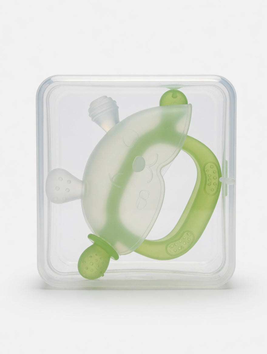 1pc Cute Animal Shaped Baby Teether - Green
