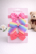 Girls - 3pcs Mesh Butterfly Ribbon Hair Clips