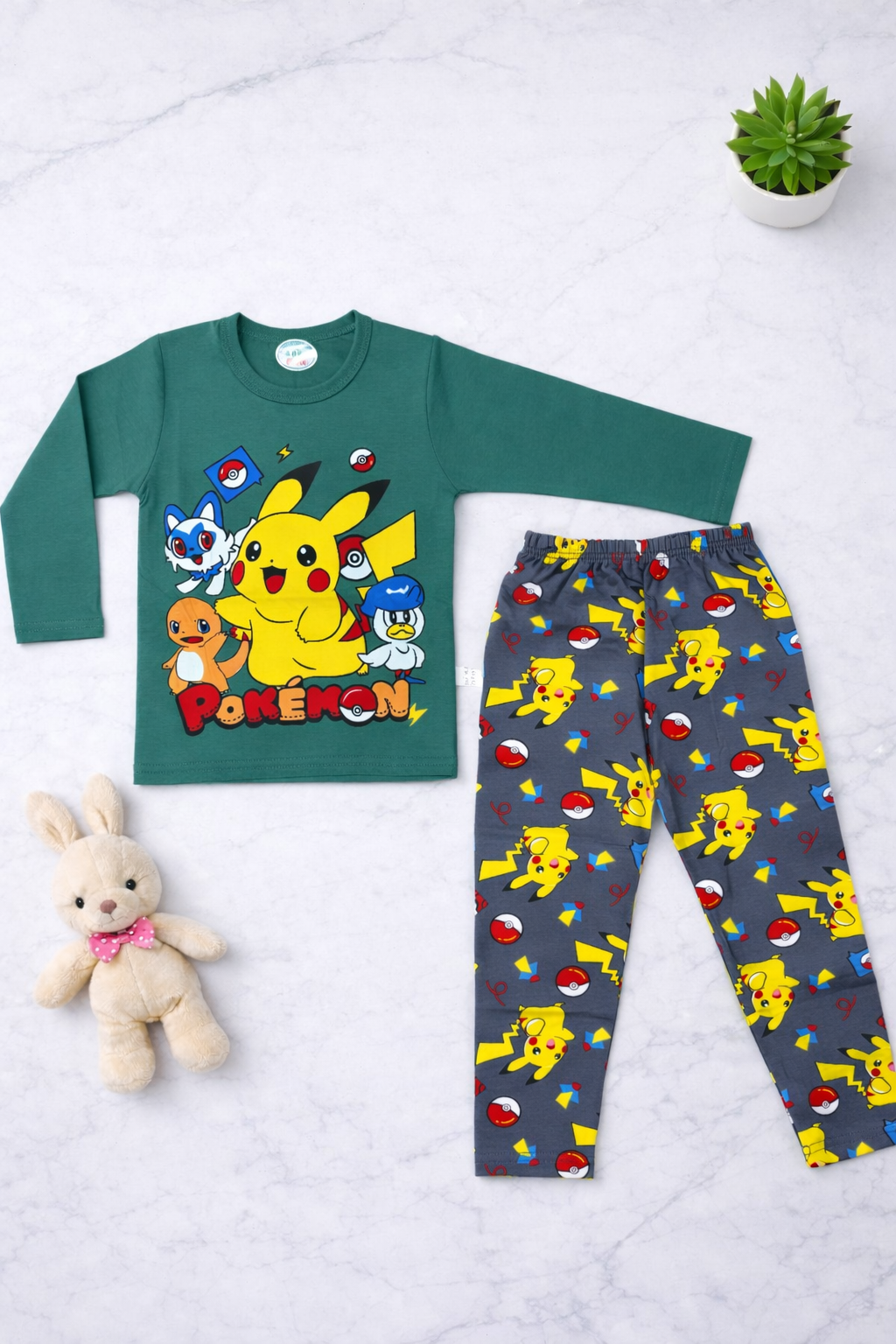 Boys 2pcs Pokemon Pyjamas (Green)