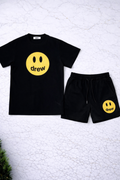 Boys 2 Pcs - All Black tee + shorts (Drew design)