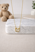 Kids Gold Necklace -Butterfly  Pendant