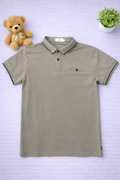 Boys Grey Lacoste Type Shirt