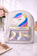 Girl's Backpack - White with Pony design