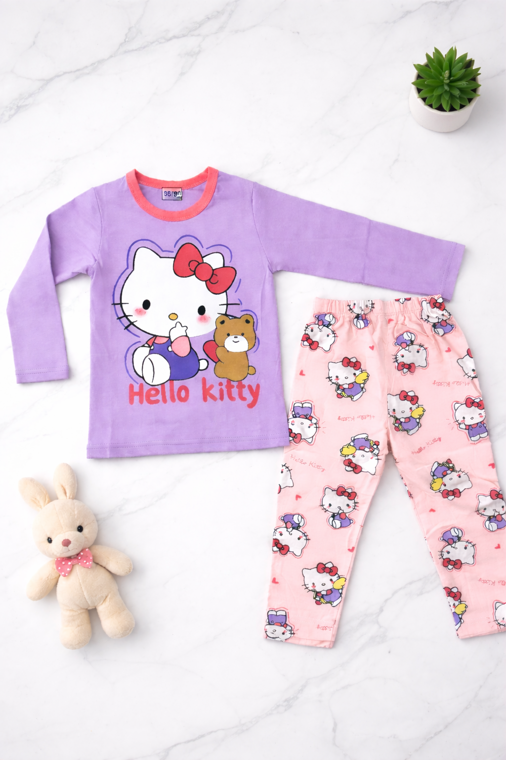 Girls 2pcs Hello Kitty Design Pyjamas