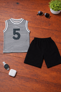 Boys 2 Pcs - Stripped sleeveless + shorts