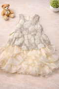 Girls 1 Piece Dress  (Cream)