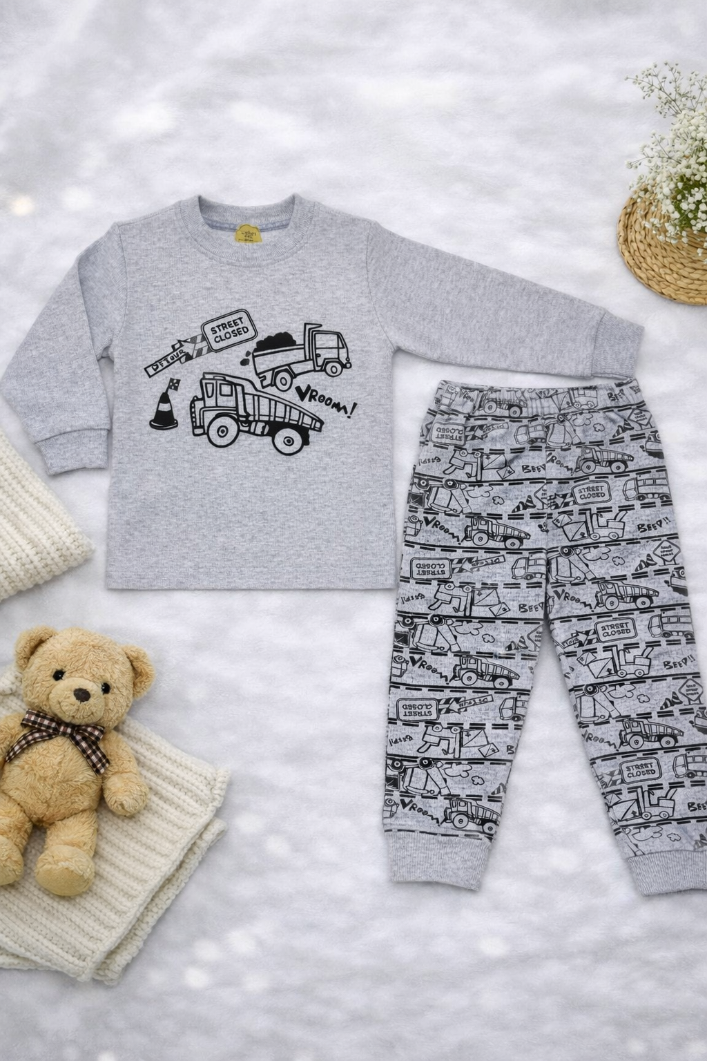 Kids 2pcs Pyjamas - grey