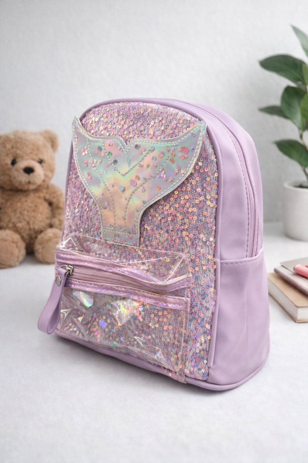 Fish Tail  design backpack (Purple)