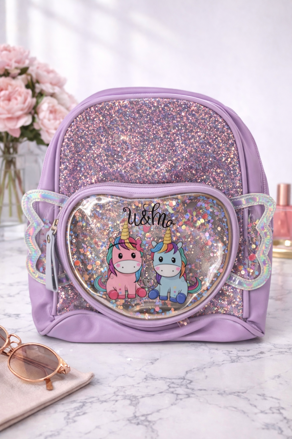 Purple girl's Backpack - twin pony design