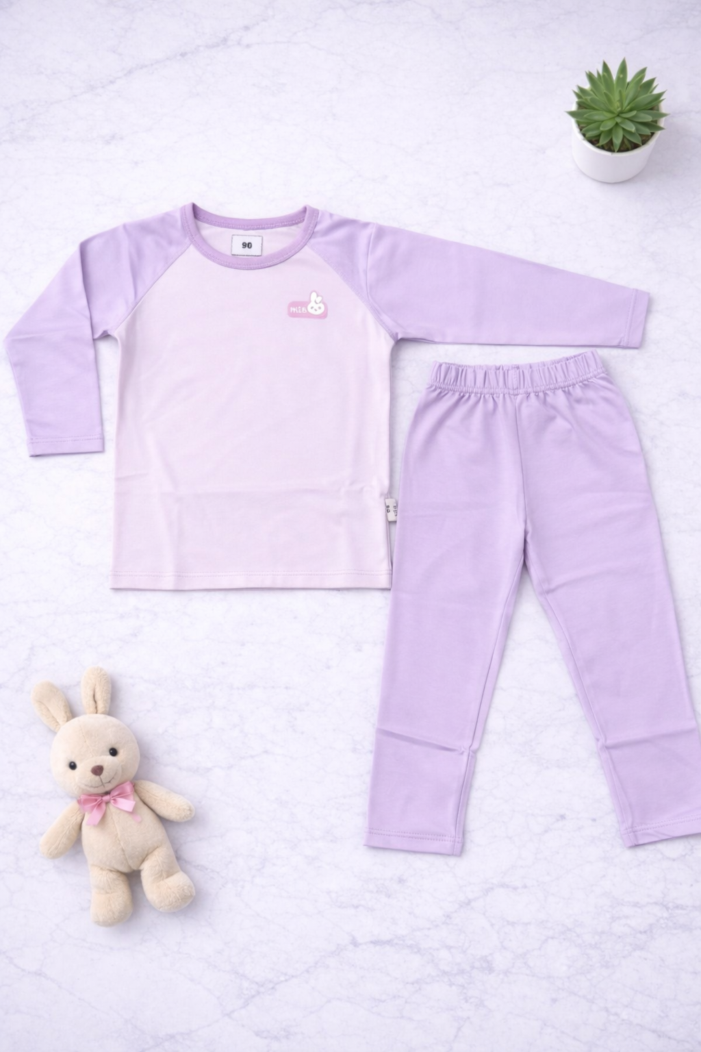 Boys 2pcs Casual M Lucky Pyjamas (Purple)