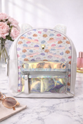 Girl's Backpack - White with Cat Whiskers design