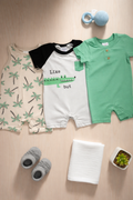 3Pcs Set - Boys Casual jumper shorts (Green Themed)