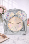 Girl's Backpack - Off white with glossy bow design