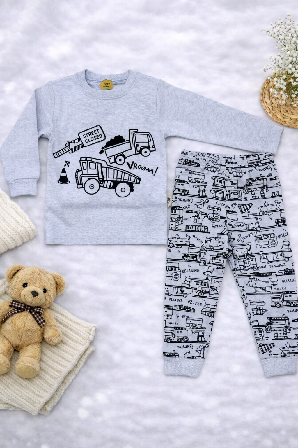 Kids 2pcs Pyjamas- light blue