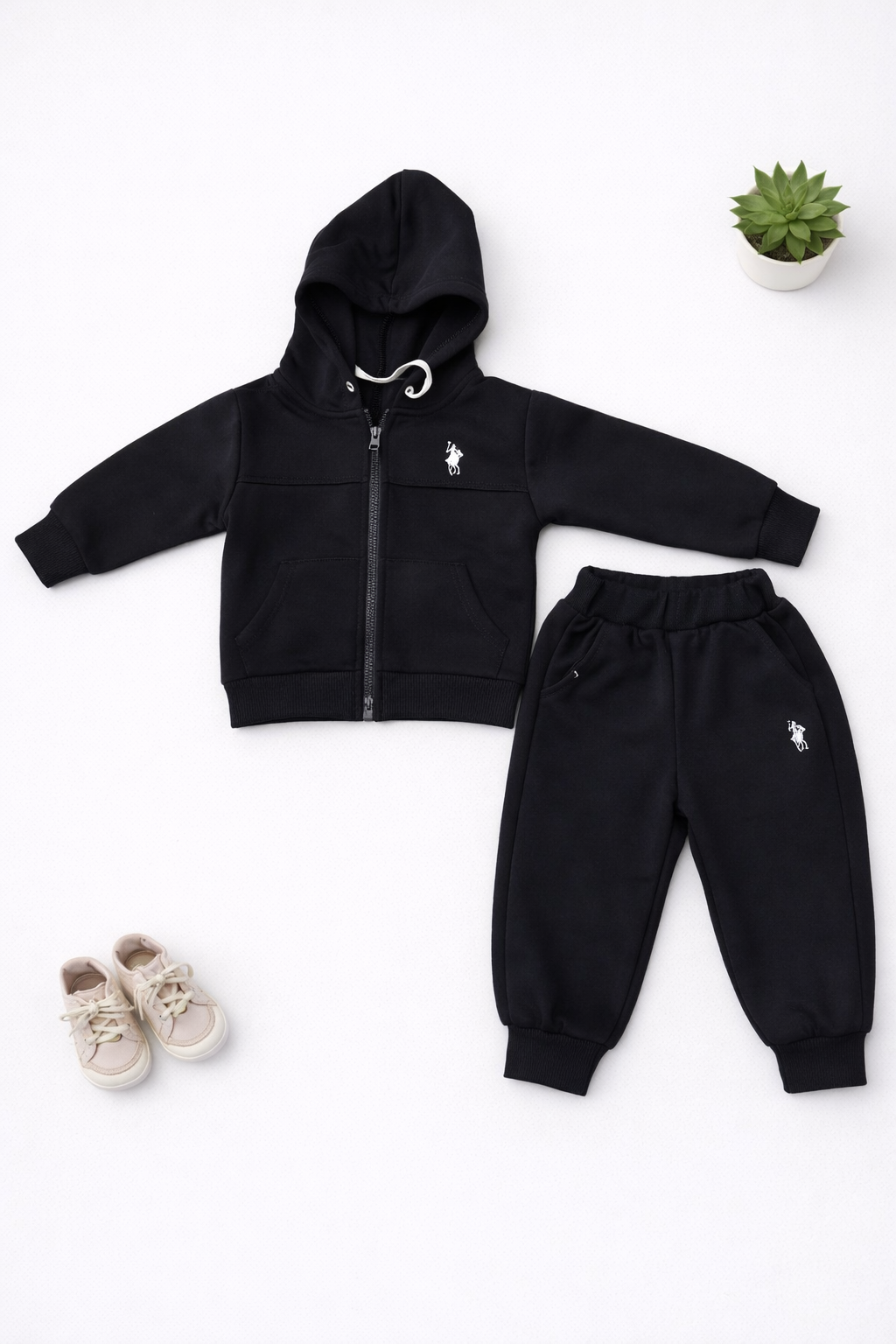 Boys 2 Pcs - All Black Hoodie with Joggers