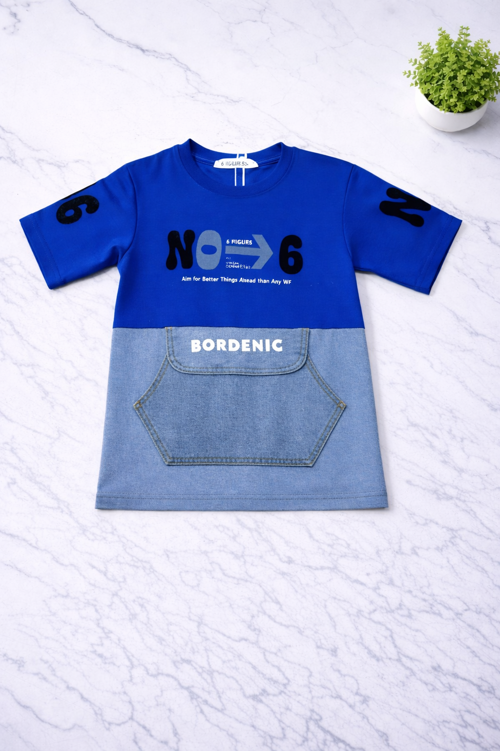 Boys Shirt - Blue Numbered Design