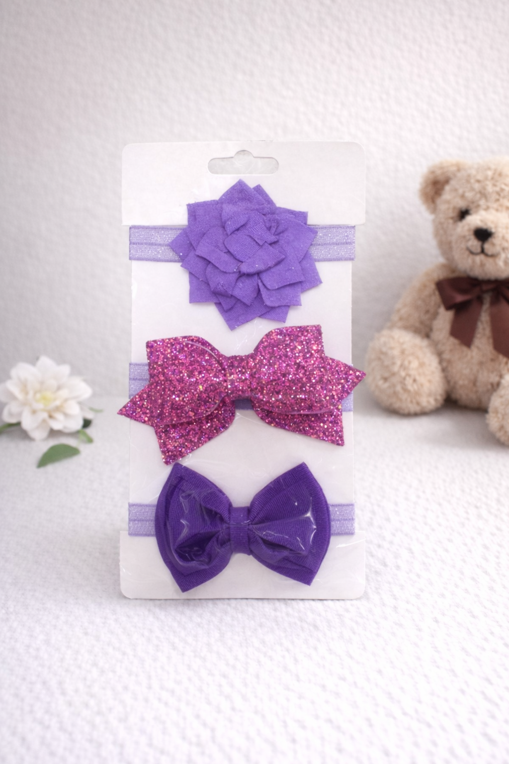 Girls - 3pcs Mesh Butterfly Ribbon Hair Clips (Copy)