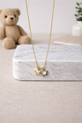 Kids Gold Necklace - Pair Pinky Stars