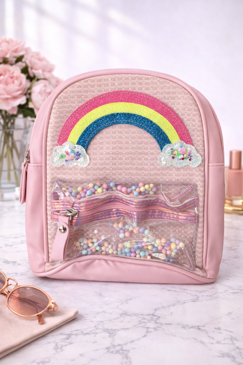 Girl's Backpack - rainbow design
