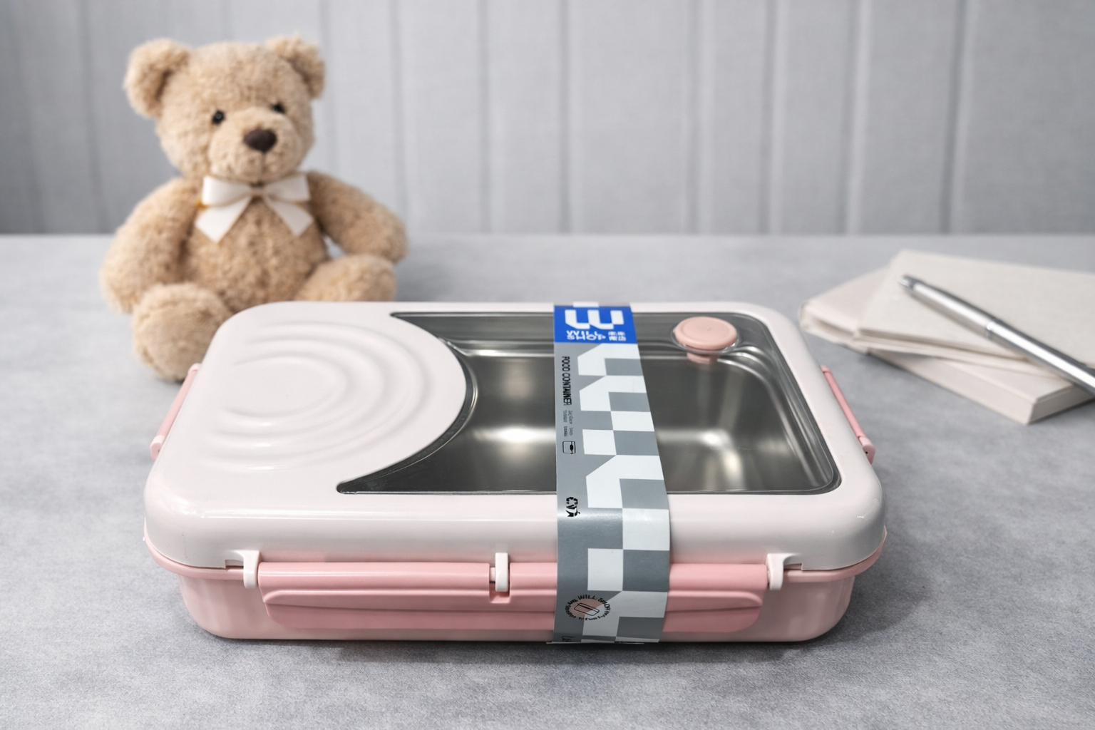 Kids 1pc Food silver coated lunch box Container