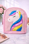 Girl's Backpack - Light Pink with Pony design