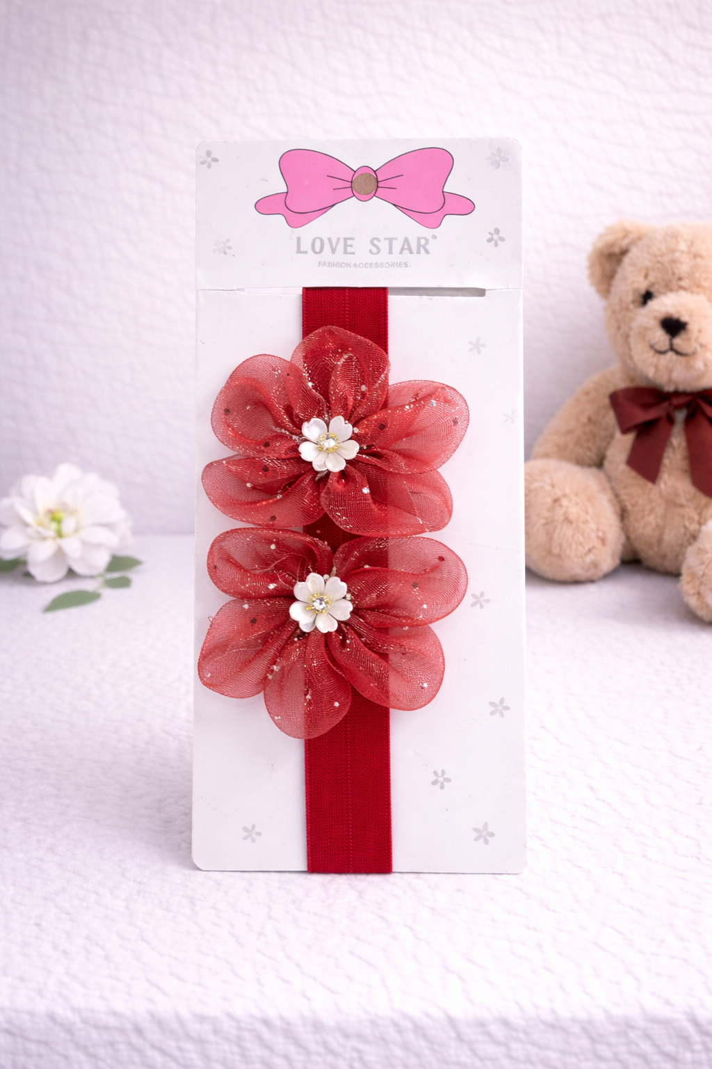 Girls - 3pcs Mesh Butterfly Ribbon Hair Clips