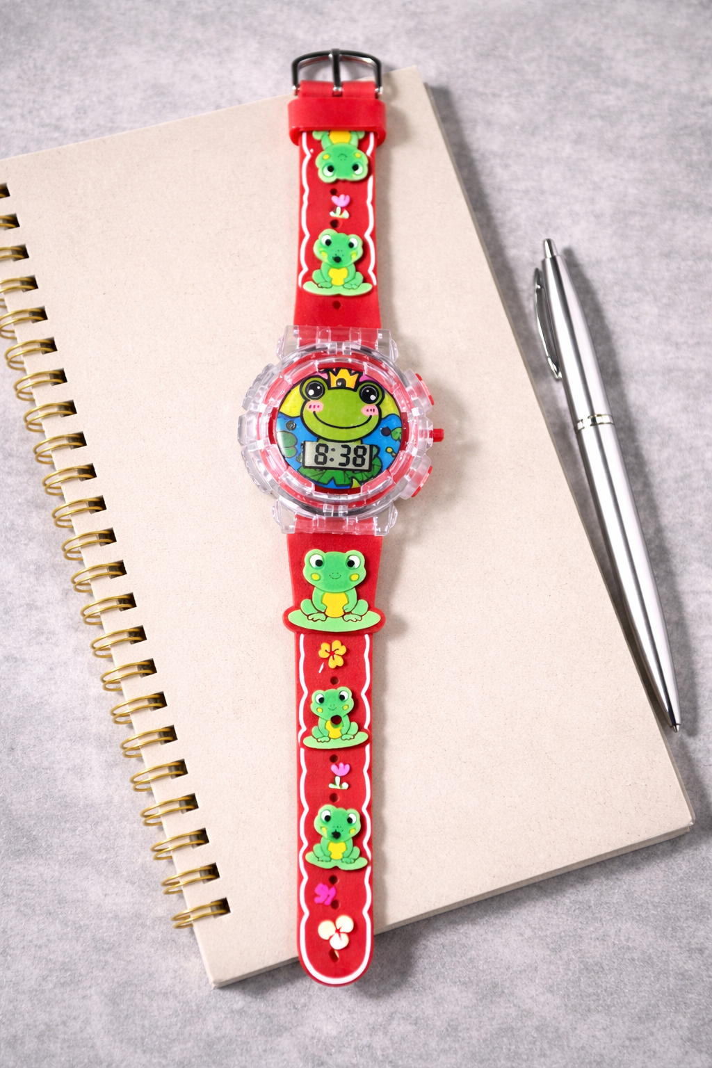 Kids Froggy design strap Watch (Red)
