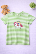 Girls Tee shirts (Green stripped)