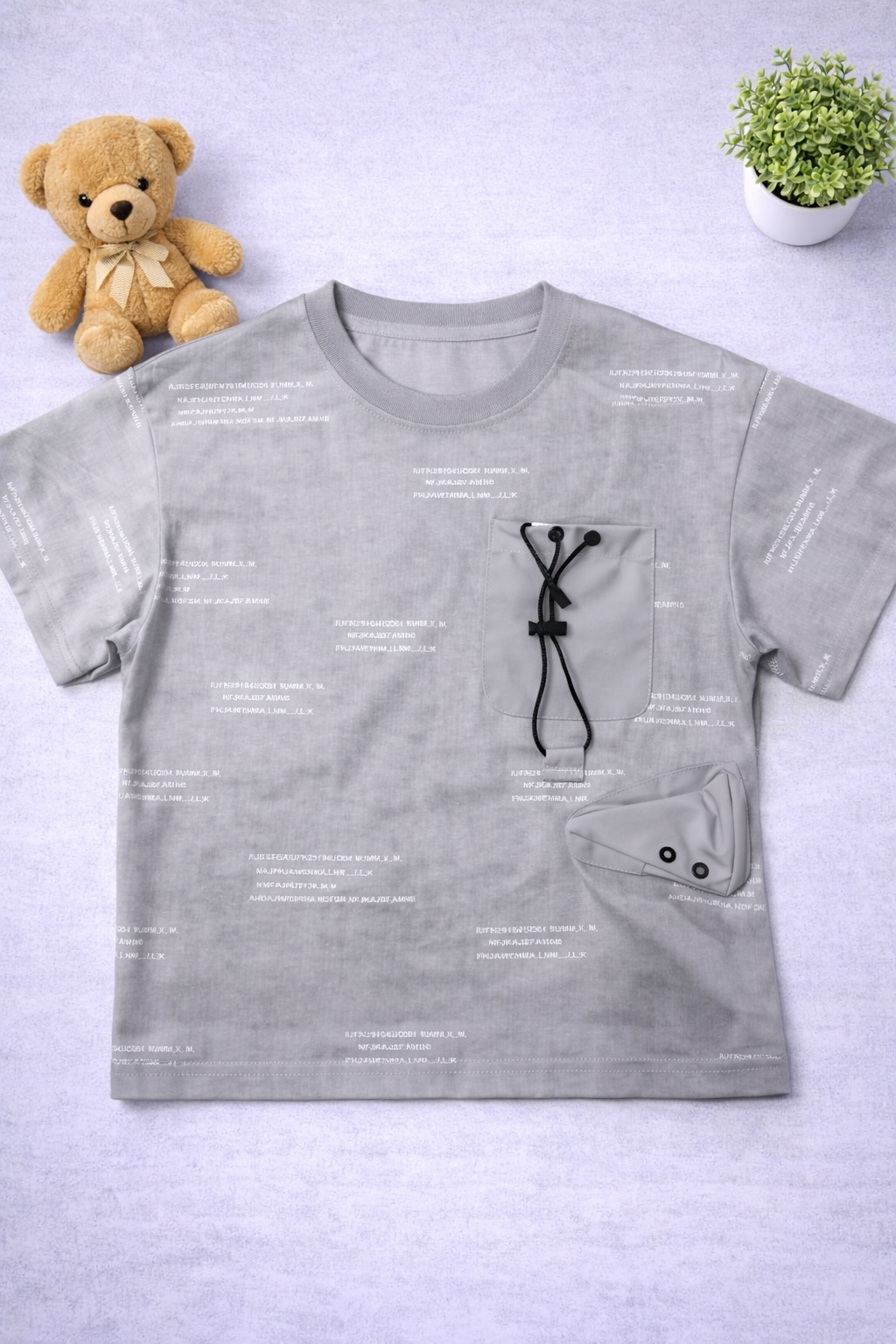 Boys Grey tee with Simple design