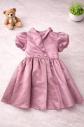 Girls 1 Piece Dress(Silky Pink)