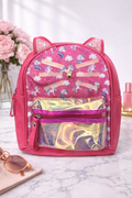 Stylish Kitty Whiskers design backpack (Pink)