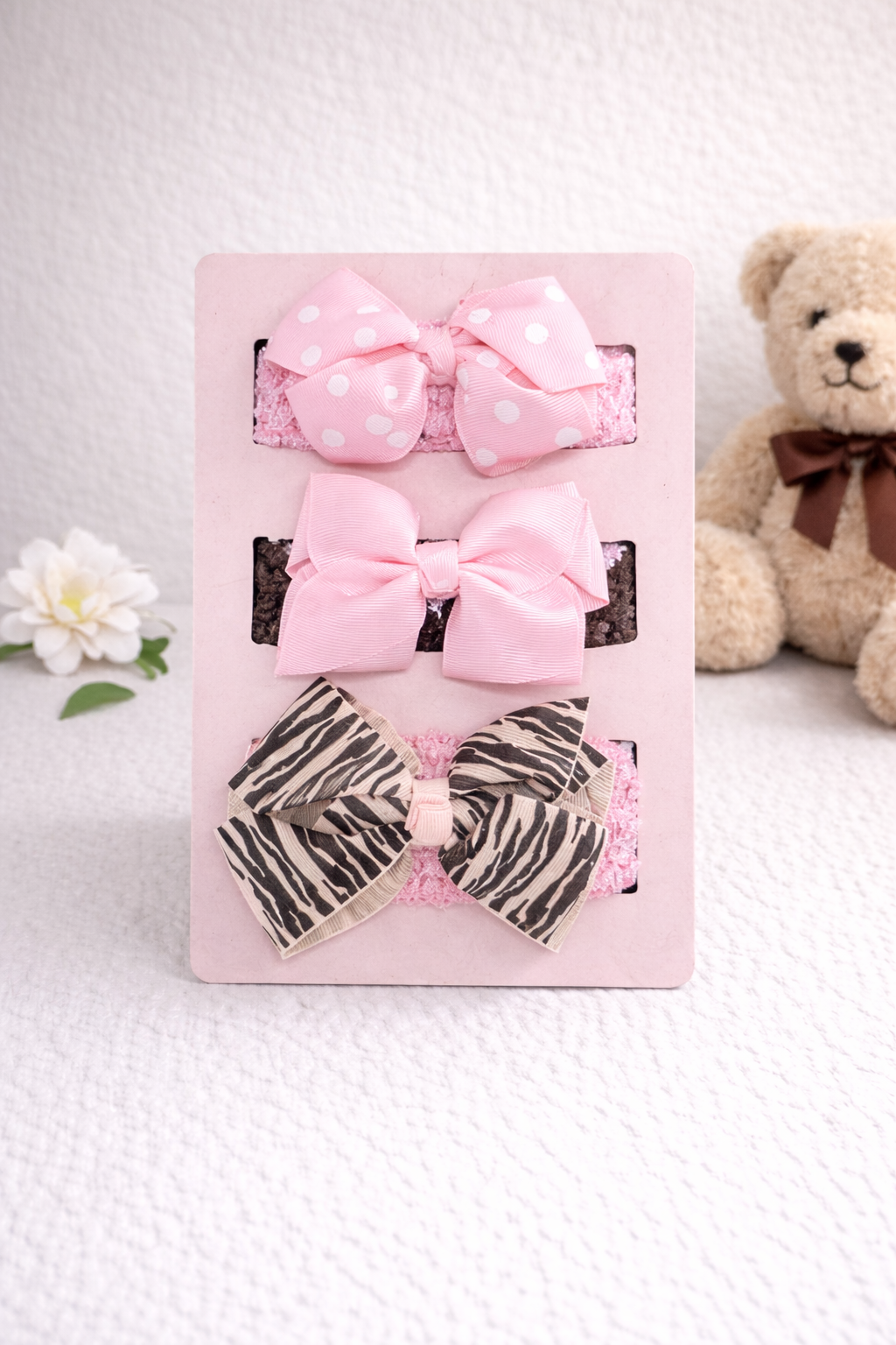 Girls - 3pcs Mesh Butterfly Ribbon Hair Clips