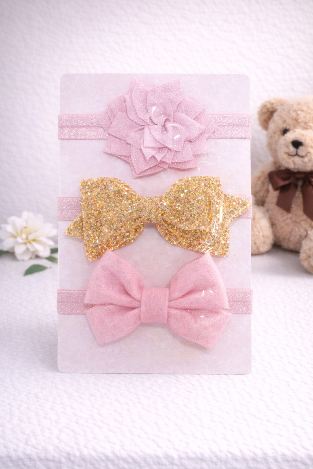 Girls - 3pcs Mesh Butterfly Ribbon Hair Clips