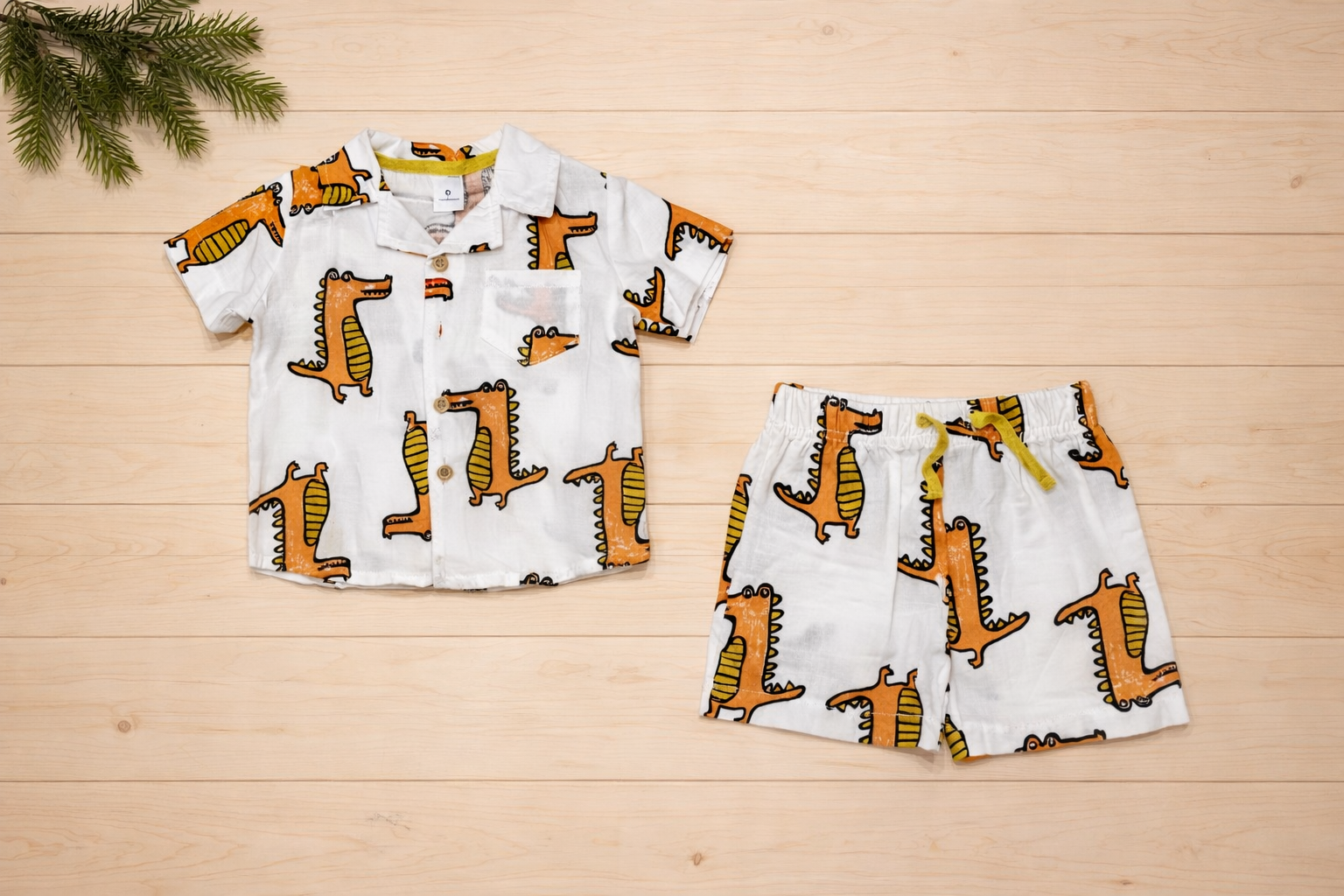 New Born 2Pcs - Summer time Vibes Shirt + Shorts