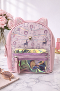 Girl's Backpack - Pink Cute Cat Whiskers design