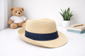 Kids Woven Sun Hat with Blue design band