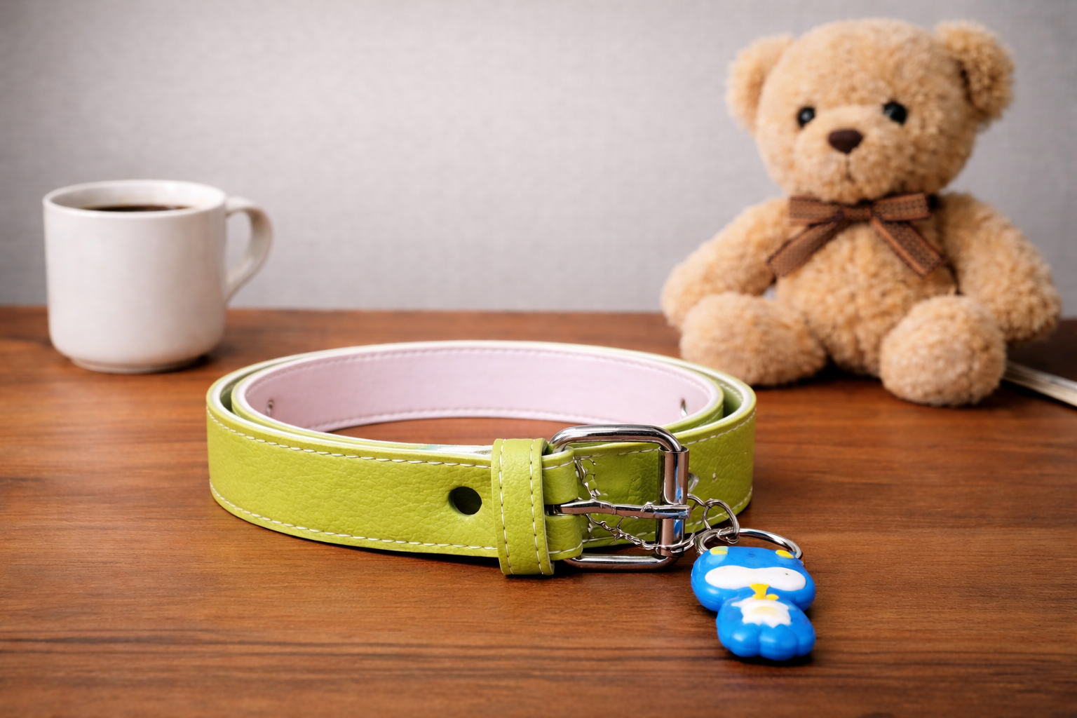 Kids Leather Belt (Light Yellow)