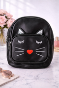 Stylish Smiley Kitty design backpack (Black)