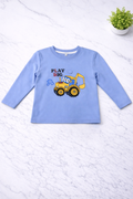 Boys Blue Long sleeve 'Bulldozer'