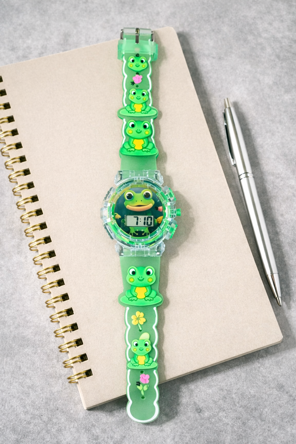 Kids Anime watch with Smile Froggy design - (Green)